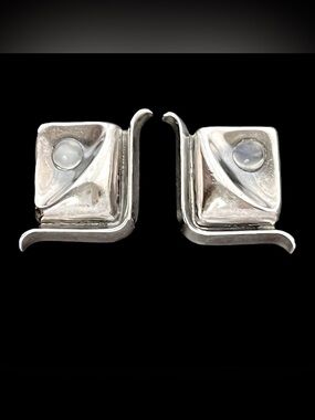 🟩SALE🟩 Antonio Pineda Signed Taxco Mexico sterling silver moonstone earrings